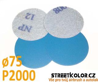 Brusný papír pro excentrickou brusku, zrnitost P2000, Průměr: 75mm, 1 kus