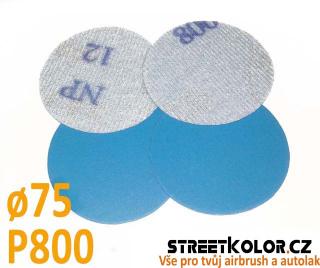 Brusný papír pro excentrickou brusku, zrnitost P800, Průměr: 75mm, 1 kus