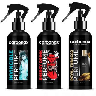 CARBONAX® set autoparfémů pro odvážné a troufalé auto, 3x 150ml (CARBONAX® PACE CAR PERFUME SET: INVINCIBLE + ENERGY + ROYAL TOBACCO, 3x 150ml)