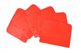 Colad 9105, Sada 5ks flexibilních plastových stěrek, špachtle měkká 120x90mm (Colad 9105 Plastic Spreaders Flexible Red, 5 pcs)