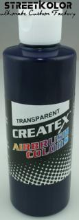 CreateX 5108 modrá tmavá transparentní airbrush barva 60ml (CreateX Transparent)