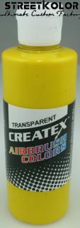 CreateX 5114 žlutá transparentní airbrush barva 240ml (CreateX Transparent)