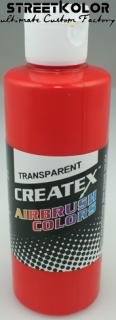 CreateX 5118 červená transparentní airbrush barva 60ml (CreateX Transparent)