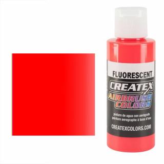 CreateX 5408 Červená Fluorescenční airbrush barva 60ml  (CREATEX 5408 FLUORESCENT RED AIRBRUSH PAINT 2 fl. oz - 60ml)