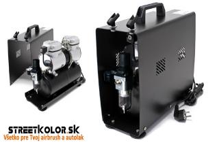 Dvouválcový airbrush kompresor FENGDA ® AS-196A (FENGDA AS-196A, 35-40l/min., 49dB)