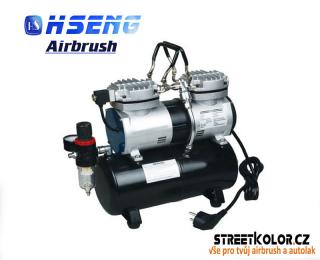 Dvouválcový airbrush kompresor HSENG ® AS-196