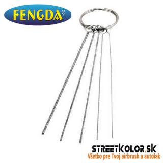 Fengda BD-431 5 dílná čistící sada drátů na čištění airbrush pistolí
