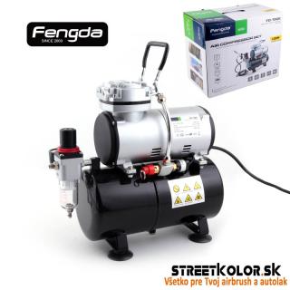 Fengda FD-186 airbrush kompresor s 3l vzdušníkem (Nový model 2025)