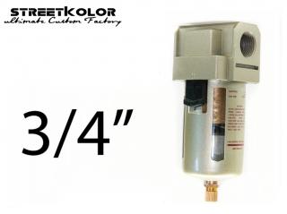 Filtr vzduchu-odkalovač vnitřní závit: 3/4 , Autovypouštěcí ventil (s autovypúšťaním při naplnění)