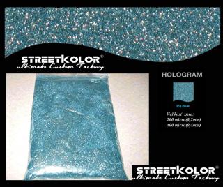 Hologram Modrý světlý, 100 gramů, 200 mikronů=0,2mm (200 micro)