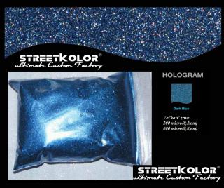 Hologram Modrý tmavý, 100 gramů, 200 mikronů=0,2mm (200 micro)