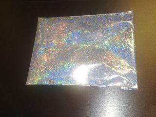 Hologram Stříbrný, 100% Hologram, 50 gramů, 400 micro=0,4mm (200 micro 100% hologram)