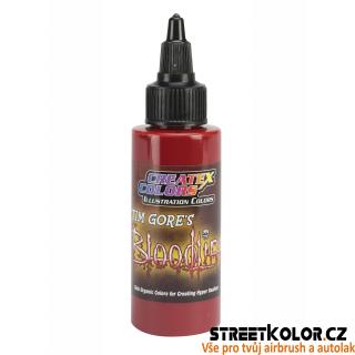 Ilustrační Krvavě červená airbrush barva CreateX 60 ml (by CreateX)