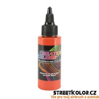 Ilustrační Neprůhledná červenooranžová airbrush barva CreateX 30 ml (by CreateX)