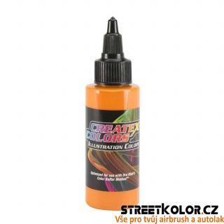 Ilustrační Neprůhledná oranžová airbrush barva CreateX 60 ml (by CreateX)