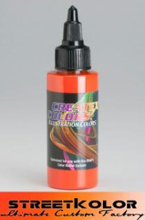 Ilustrační Oranžová airbrush barva CreateX 60 ml (by CreateX)