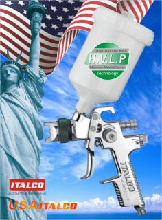 ITALCO H-600 1,8 mm HVLP, stříkací pistole na polyuretan, plnič, syntetiku (Vysoká profesionálna kvalita HVLP systému)