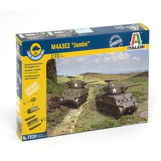 Italeri Sherman Jumbo M4A3E2, Dve modely tanku 1:72, ??? dielov (M4A3E2 Sherman Jumbo PLASTIC MODEL 1:72, Model No.: 7520)