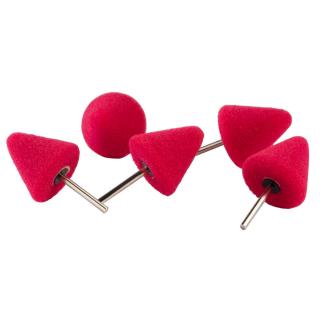 Měkký leštící kužel, Červeny, 28x30mm, balení: 5 kusů (StreetKolor FLEX28 ULTRA SOFT RED - červený ultra měkký leštící pad 28mm)