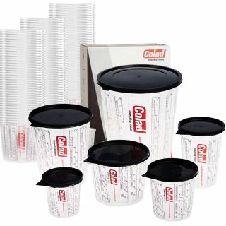 Míchací pohár s víčkem 700 ml - Na míchání barev a laků, 100 kusů (COLAD MIX CUP + LID - Míchací pohar s víčkem 700 ml, 100ks)