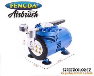 mini Airbrush membránový kompresor FENGDA AS-06, 68l/min. (FENGDA AS-06)