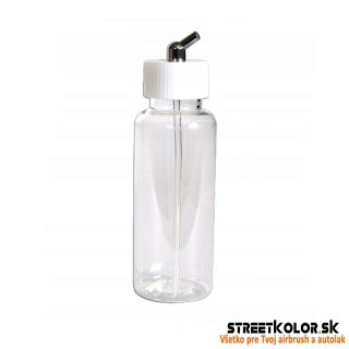 Nádobka / Lahvička plastová HS-P8, 80 ml pro airbrush pistole, 45 ° úhel