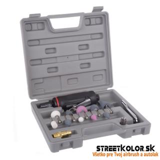 Pneumatická stopková vřetenová bruska a gravírovačka KolorTech AT-7032BK, kleština 3+6mm, 100l/min./6,2bar (KOLORTECH 7032B AIR DIE GRINDER WITH 3+6mm COLLET)