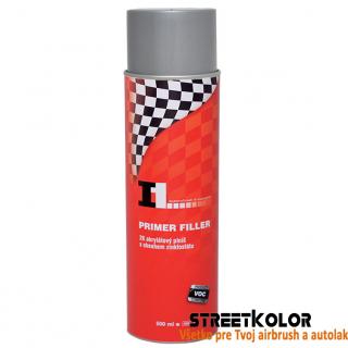 PRIMER FILLER SPREJ - 2K AKRYLÁTOVÝ PLNIČ, odstín: RAL7040-ŠEDÝ, Objem: 500ml (I1 PRIMER FILLER SPRAY)