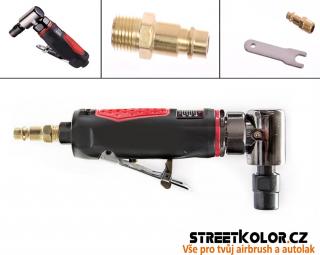 Profesionální pneumatická stopková bruska KolorTech AT-7034B, kleština: 6mm, 115l/min./6,2bar (KOLORTECH 7034B AIR ANGLE DIE GRINDER WITH 6mm COLLET)