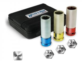 Rázové bity na hliníkové disky 1/2&quot;, 17, 19, 21 mm, CrMo