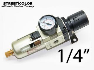 Regulátor tlaku s filtrem AW3000-02, vnitřní závit: 1/4&quot;, 5 mikronů