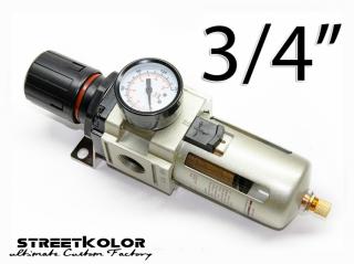 Regulátor tlaku s filtrem AW4000-06, vnitřní závit: 3/4&quot;, filtrace: 40 mikronů