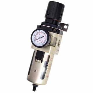 Regulátor tlaku s filtrem AW4000-06D, Závit: 3/4 , Autovypouštěcí ventil, 20 mik (Regulátor tlaku s filtrem vnitřní závit: 3/4 , Autovypouštěcí ventil)