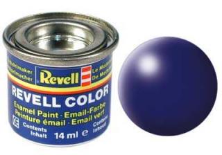 REVELL 350 Tmavě Modrá syntetická polomatná modelářská barva (RAL5013), 14ml (REVELL 32350 DARK BLUE SILK 14ml 0,47fl oz EMAIL COLOR)