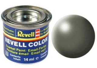 REVELL 362 Šedo zelená syntetická polomatná modelářská barva (RAL6013), 14ml (REVELL 32362 GREYISH GREEN SILK 14ml 0,47fl oz EMAIL COLOR)