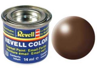 REVELL 381 Hnědá syntetická polomatná modelářská barva (RAL8025), 14ml (REVELL 32381 BROWN SILK 14ml 0,47fl oz EMAIL COLOR)