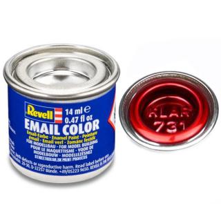 REVELL 731 Červená syntetická transparentní modelářská barva, 14ml (REVELL 32731 RED CLEAR 14ml 0,47fl oz EMAIL COLOR)