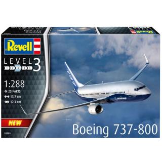 Revell Boeing 737-800 Model Set letadlo 1:288, 25 dílů (REVELL BOEING 737-800 1:288, 13,7x12,4cm, LEVEL 3, Model No.: 03809)