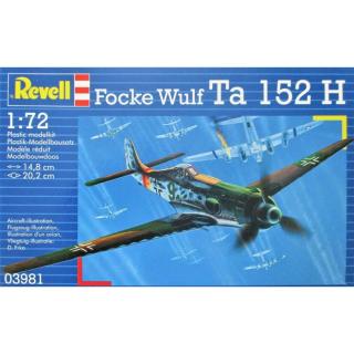 Revell Focke Wulf Ta152H Model Set letadlo 1:72, 39 dílů (Revell 03981 Focke Wulf Ta152H 1:72, 14,8x20,2cm, Model No.: 03981)