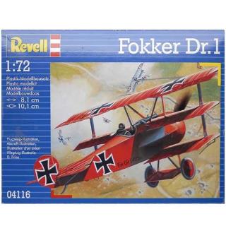 Revell Fokker Dr.1 Triplane Model Set letadlo 1:72, 37 dílů (Revell Fokker Dr.1 Triplane 1:72, 8,1x10,1cm, Model No.: 04116)