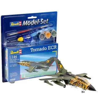 Revell Tornado ECR Model Set letadla 1:144, 63 dílů + barvy + lepidlo + štětec (Revell Tornado ECR 1:144, 11,8x8,5cm, Model No.: 04048)