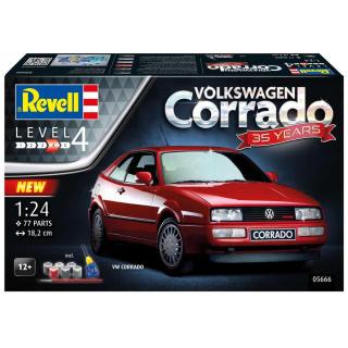 Revell VW Corrado  35 YEARS  Model kit Auto 1:24, 77 dílů + barvy + lepidlo + štětec (Revell VOLKSWAGEN CORRADO 1:24, 18,2cm, Model No.: 05666)