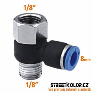 Rozdělovací spojka vzduchu 1/8 &quot;- 1x8mm
