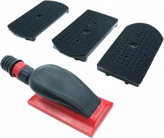 Ruční hoblík se třemi vyměnitelnými brusnými hlavami 70x125mm, suchý zip, odsávání na vysavač (STREETKOLOR SANDSTAR KIT  VELCRO HAND SANDING BLOCK 70x125mm)