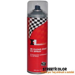 Rychleschnoucí 2K akrylátový transparentní lak ve spreji s UV filtrem, 500ml (I1 2K CLEAR COAT UV SPRAY)