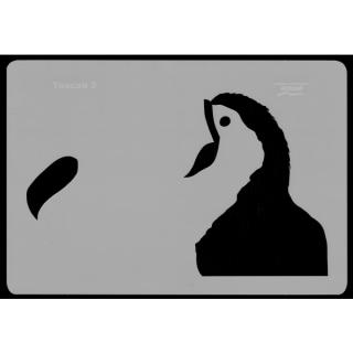 Set airbrush šablon Harder&amp;Steenbeck, formát A4 - 210 x 297 mm (Toucan wildlife)
