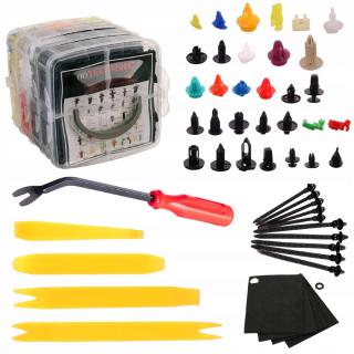 Souprava pro demontáž tapacíru, plastů, palubky + montážní klipy, 1240ks