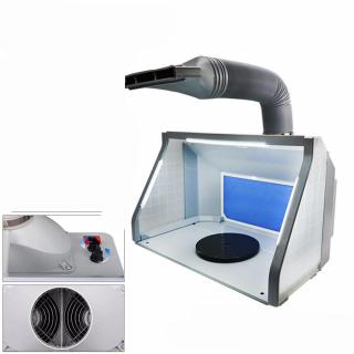 Stříkací box s 2 ventilátory, regulací odsávání a osvětlení, stojanem