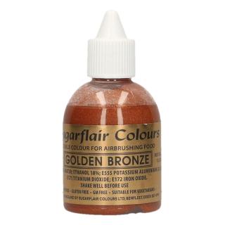 Sugarflair GOLDEN BRONZE, Bronzová potravinárska airbrush farba, 60ml