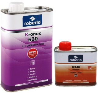 UHS LAK ROBERLO KRONOX 620 Extra vysoký lesk 2:1, 5 litrů laku + 2,5l tužidla (ROBELO KRONOX 620 5L +ROBERLO KX46 2,5L)
